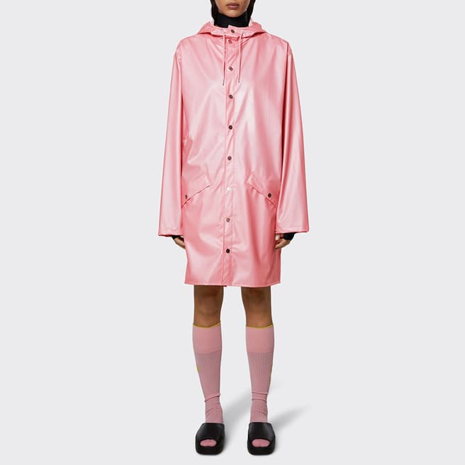 RAINS Pink Sky Unisex Waterproof Long Jacket