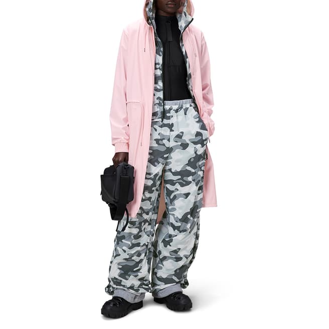 RAINS Pink Unisex Waterproof String Parka