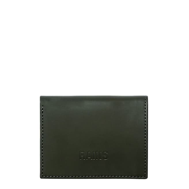 RAINS Green Unisex Folded Wallet