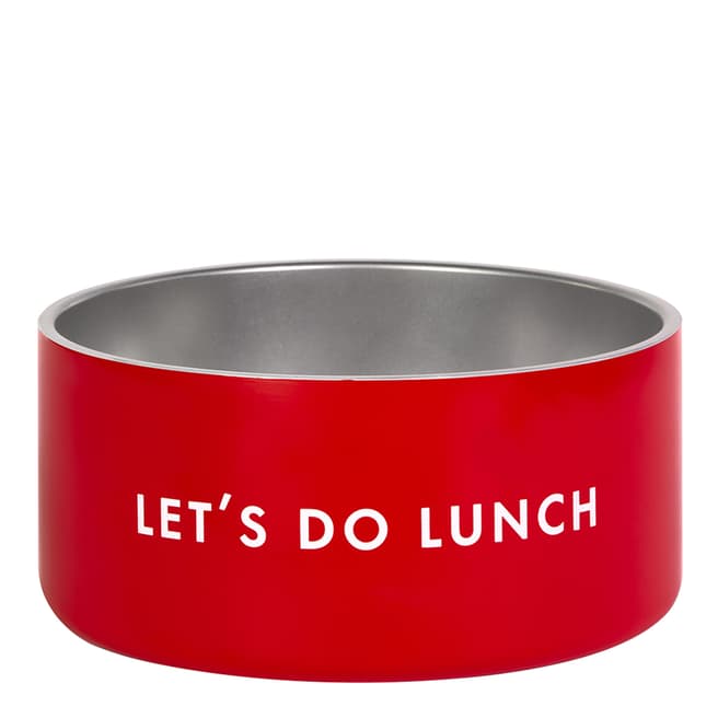 Kate Spade Pet Bowl (M/L), Colorblock Red/Pink (Let's Do Lunch)