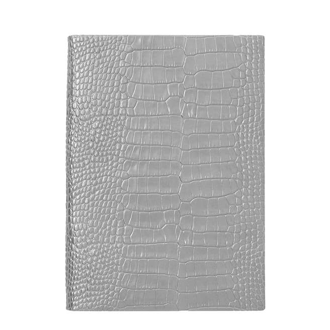 Smythson Silver Mara Soho A5 Notebook