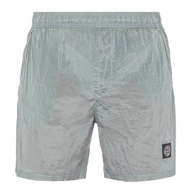 Stone Island Sky Blue Drawstring Waist Swimming Trunks