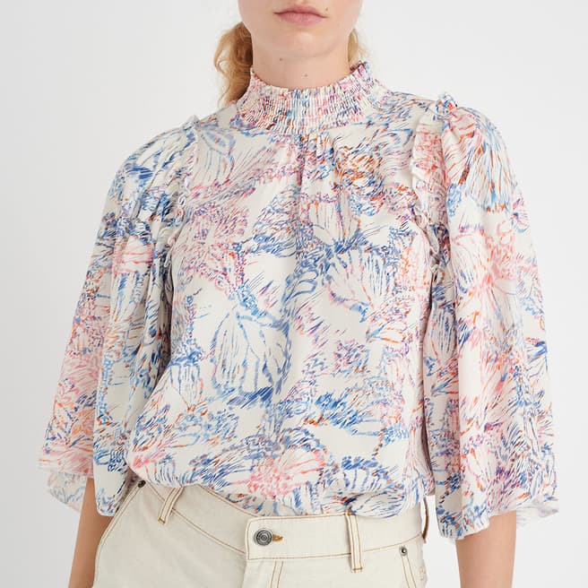 Inwear Printed High Neck Blouse