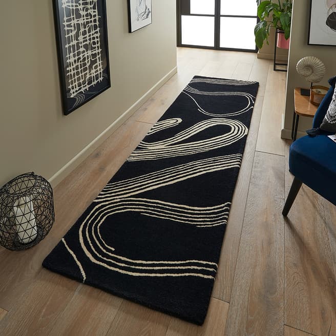 Brink & Campman Decor Flow Caviar Runner Rug, 67x230cm