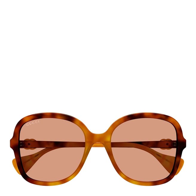 Gucci Women's Brown Gucci Sunglasses 56mm