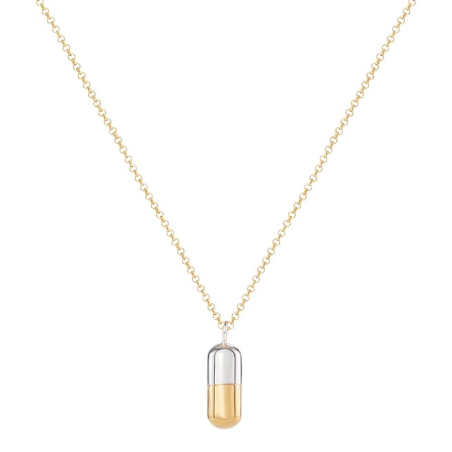 Rosie Fortescue Jewellery Gold Pill Pendant Charm