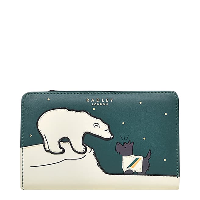 Radley Green Bear With Me Medium Bifold Purse