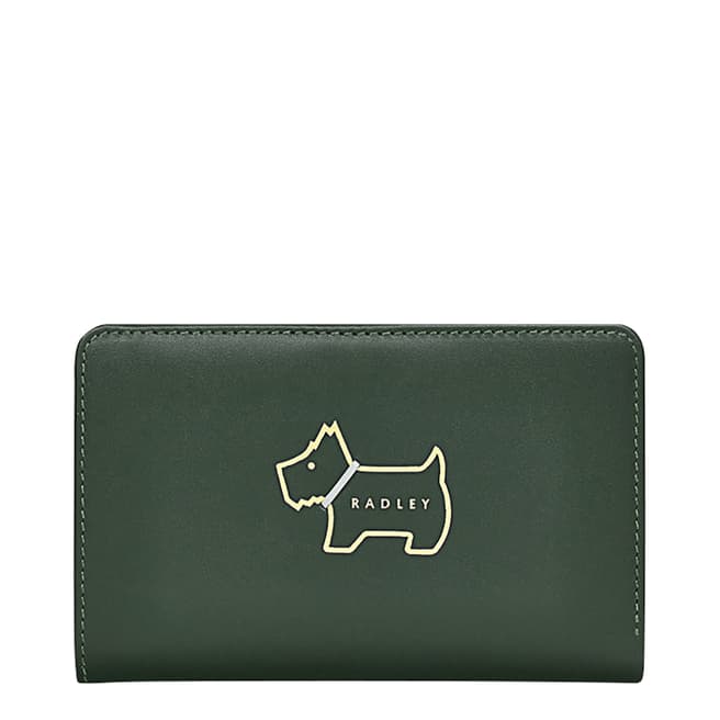 Radley Green Heritage Dog Outline Medium Bifold Purse