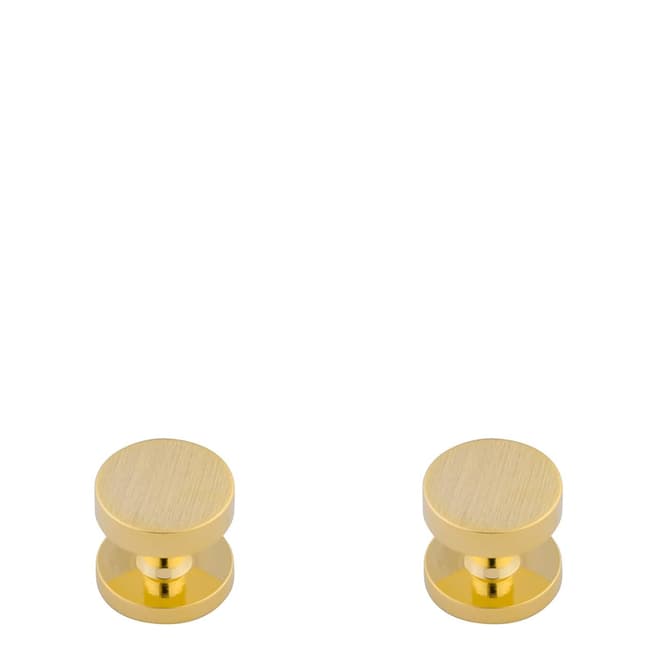 Stephen Oliver 18K Matte Gold Cufflink Set