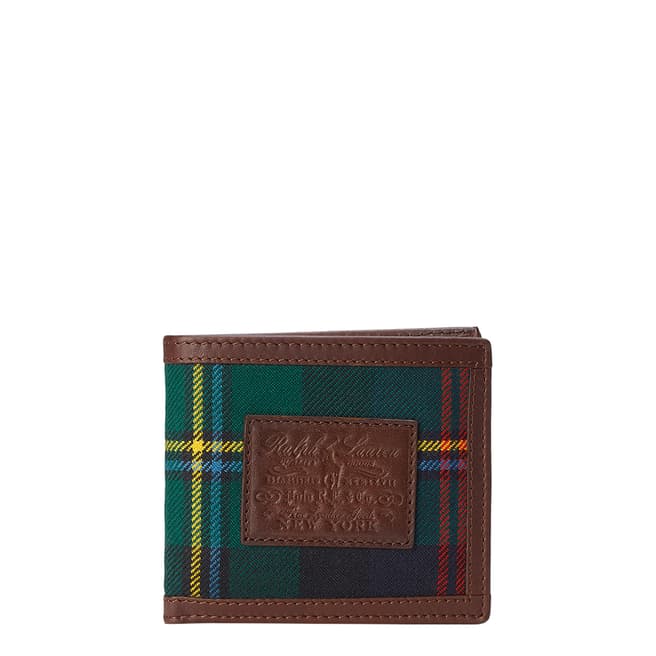 Polo Ralph Lauren Tartan Wool Leather Wallet