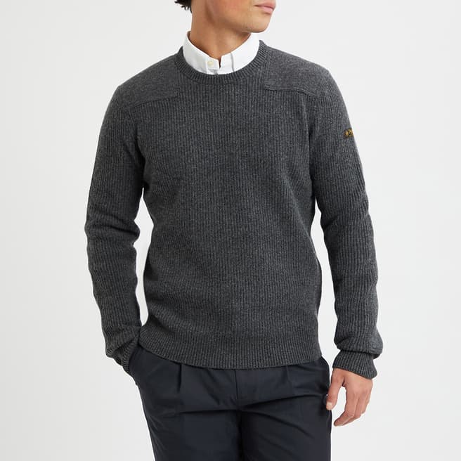 Polo Ralph Lauren Charcoal Ribbed Wool Jumper