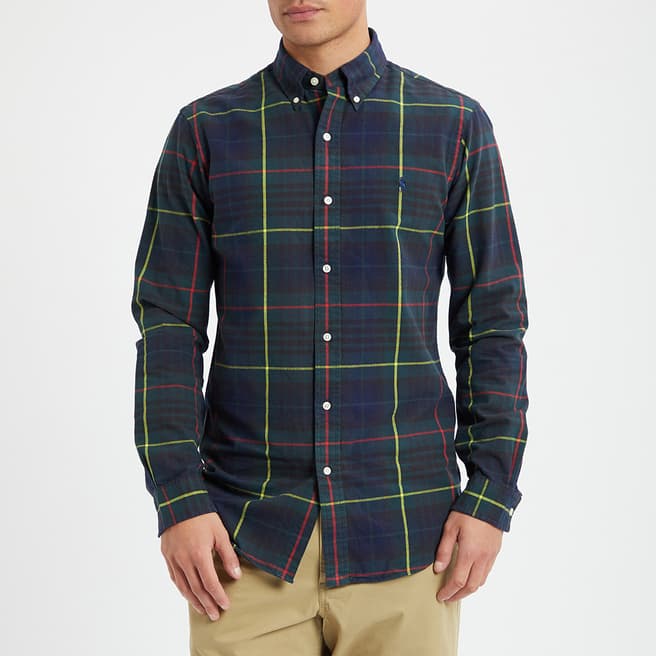 Polo Ralph Lauren Green Check Custom Oxford Cotton Shirt