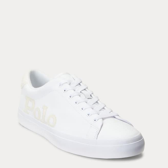 Polo Ralph Lauren White Longwood Leather Trainers