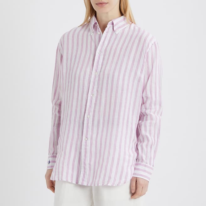 Polo Ralph Lauren Lilac Striped Linen Shirt