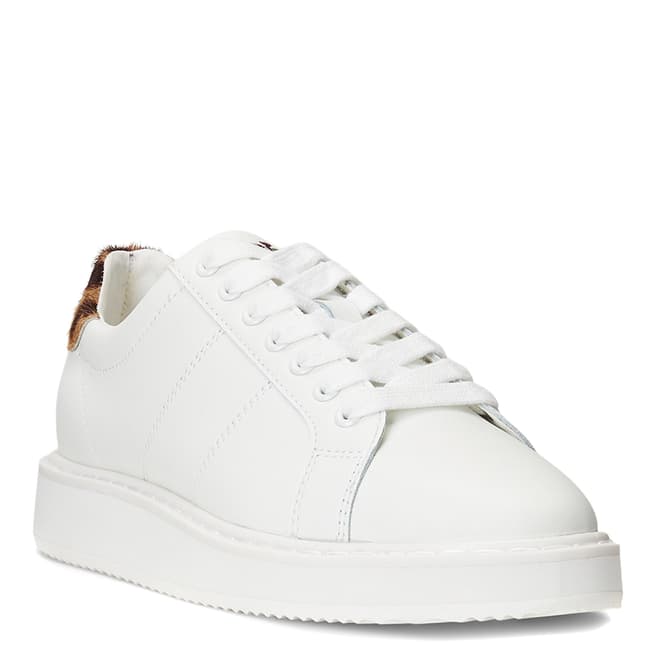 Lauren Ralph Lauren White Angeline Leather Trainers