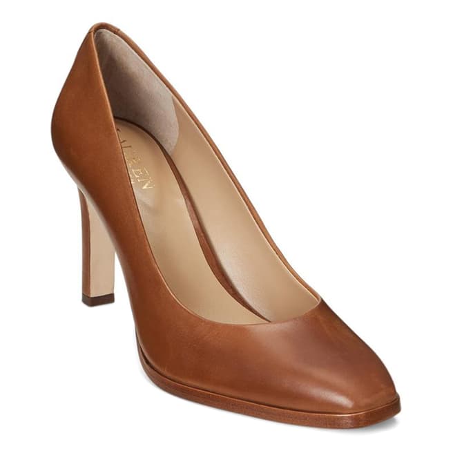 Lauren Ralph Lauren Brown Camila Burnished Heels