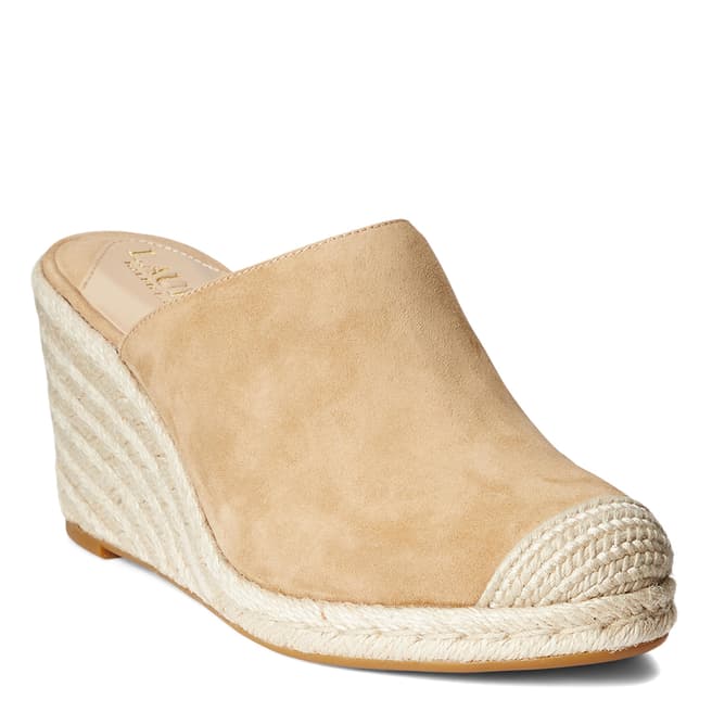 Lauren Ralph Lauren Sand Pennie Suede Wedge Heels