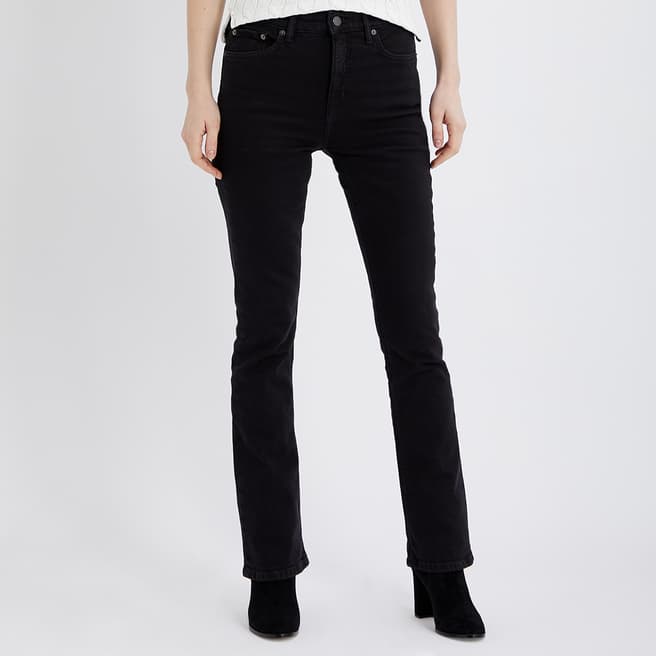 Lauren Ralph Lauren Black High Rise Bootcut Stretch Jeans