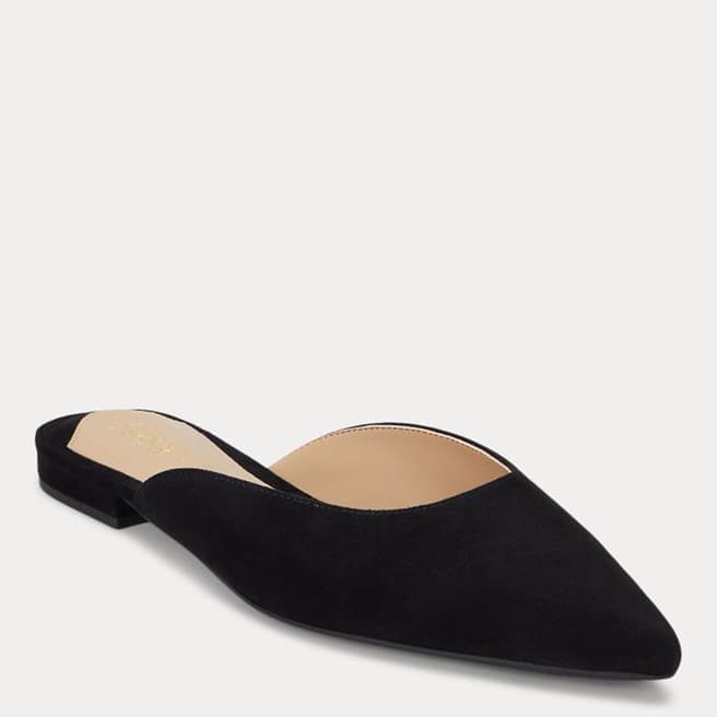 Lauren Ralph Lauren Black Londyn Suede Ballerinas