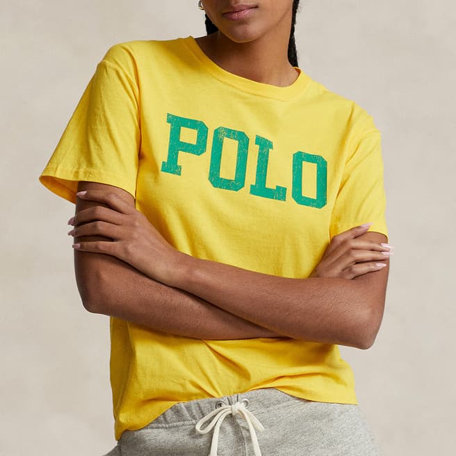 Polo Ralph Lauren Yellow Logo Cotton T-Shirt