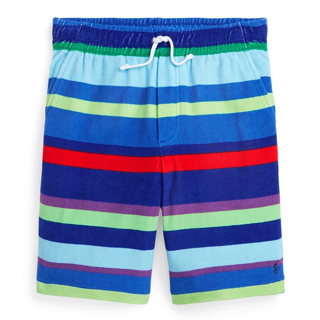 Polo Ralph Lauren Older Boy's Blue Striped Cotton Blend Shorts