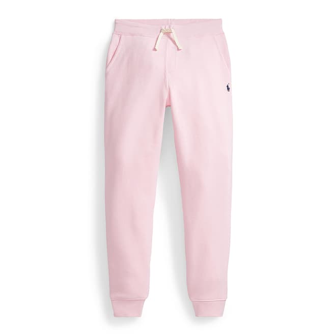 Polo Ralph Lauren Older Boy's Pale Pink Cotton Blend Fleece Joggers