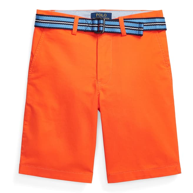 Polo Ralph Lauren Older Boy's Orange Bedford Twill Cotton Blend Shorts