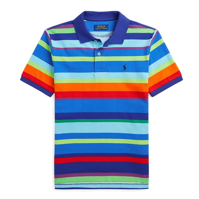 Polo Ralph Lauren Older Boy's Blue Striped Cotton Polo Shirt