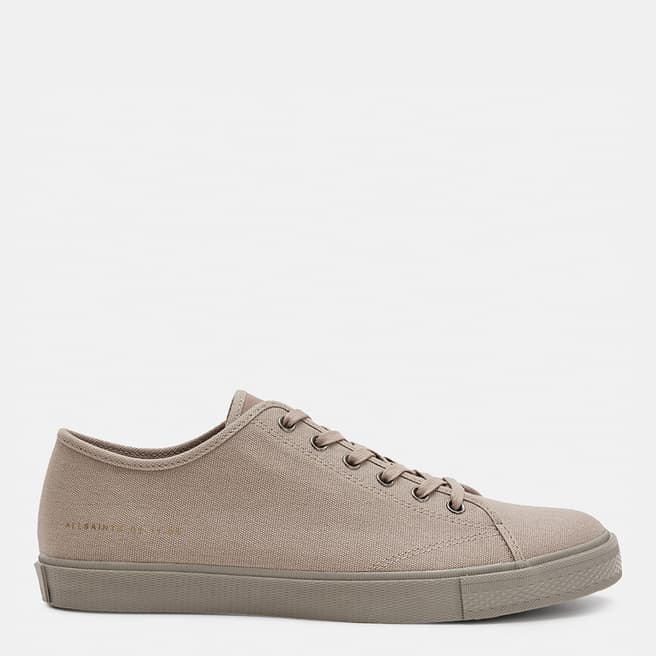 AllSaints Beige Theo Low Top Trainers