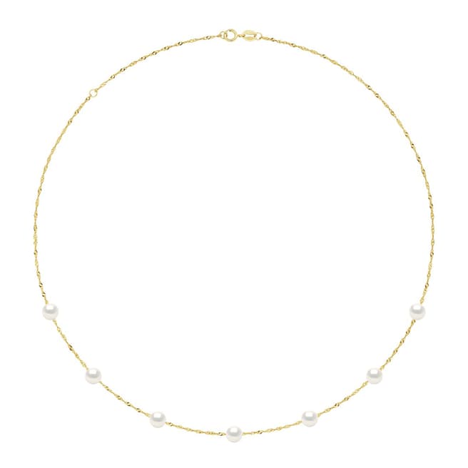 Ateliers Saint Germain 7 Real Cultured Freshwater Pearls Round Necklace 6-7 mm