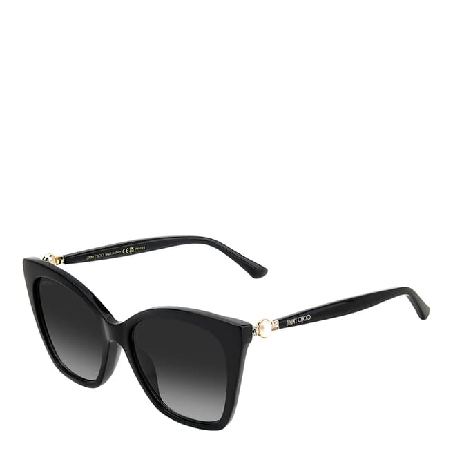 Jimmy Choo Black Rua Rectangular Sunglasses