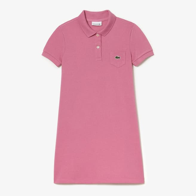 Lacoste Teen Girl's Pink Sleeveless Polo Dress