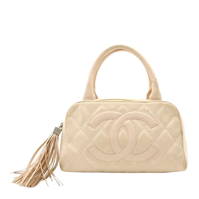 Vintage Chanel Pink Logo Cc Handbag