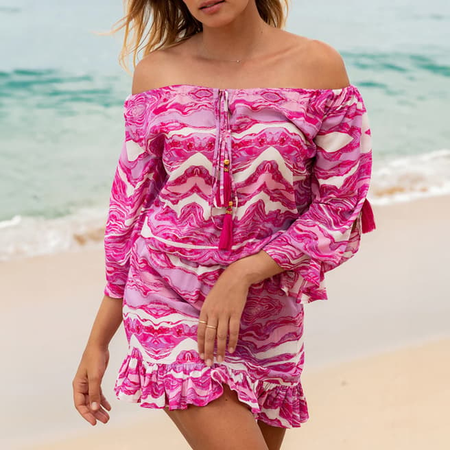 Sophia Alexia Pink Sands Malibu Mini Dress