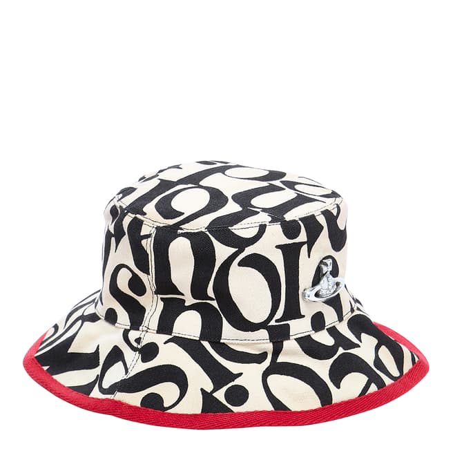 Vivienne Westwood Black Words Fisher Bucket Hat