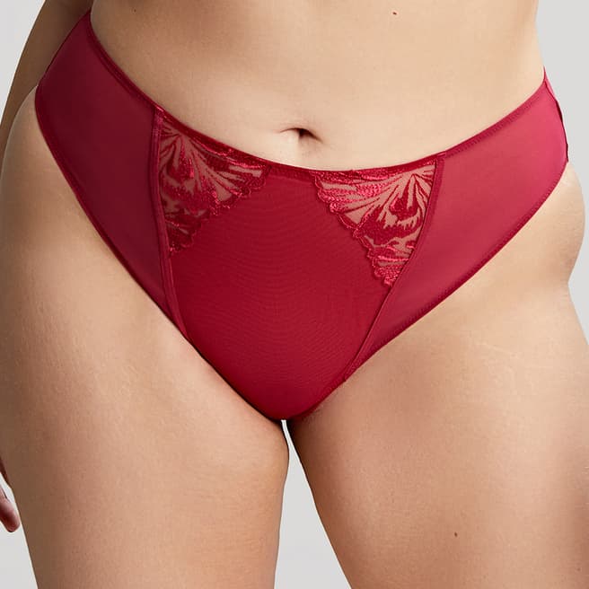 Sculptresse Red Jaida High Leg Brief