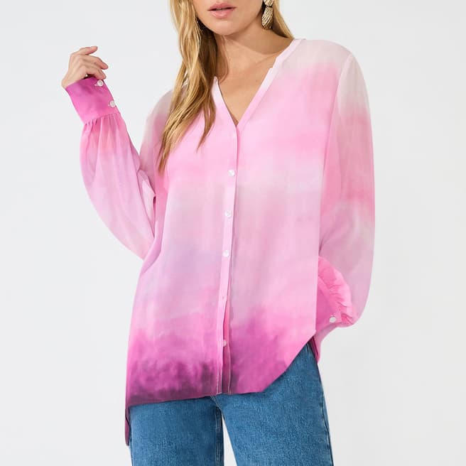 Ro & Zo Pink Ombre Shirt