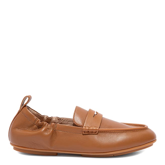 FitFlop Brown Allegro Leather Penny Loafers