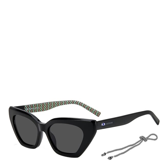 Missoni Black Grey Rectangular Sunglasses