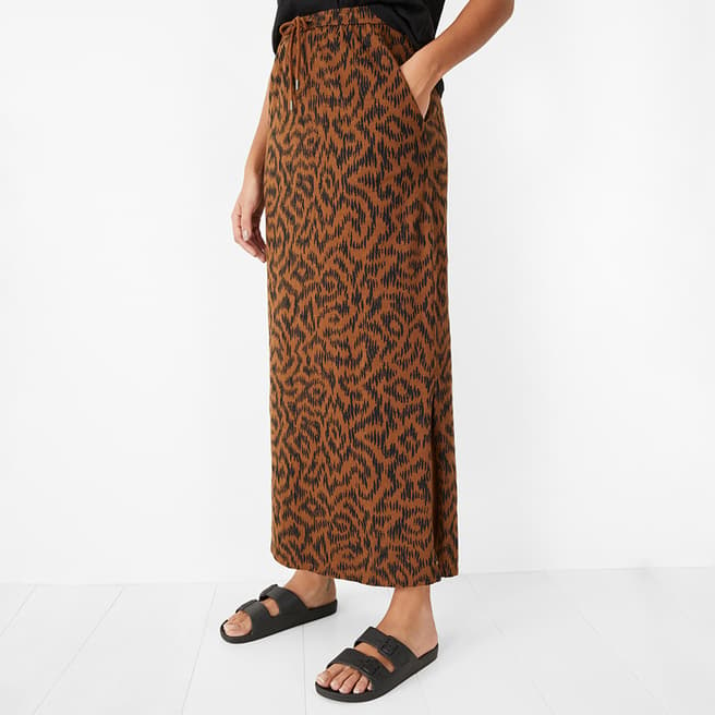 hush Brown Jorja Jersey Cotton Maxi Skirt