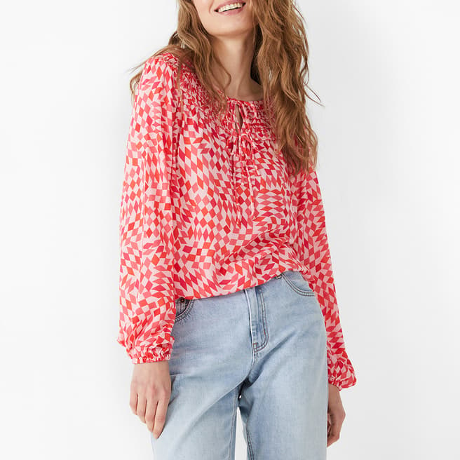 hush Pink Daniela Printed Blouse