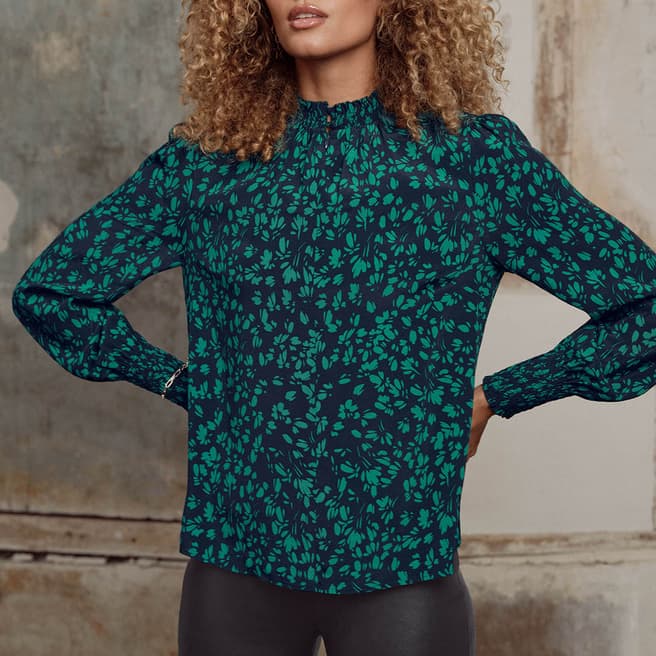 hush  Green Tyra Printed Blouse