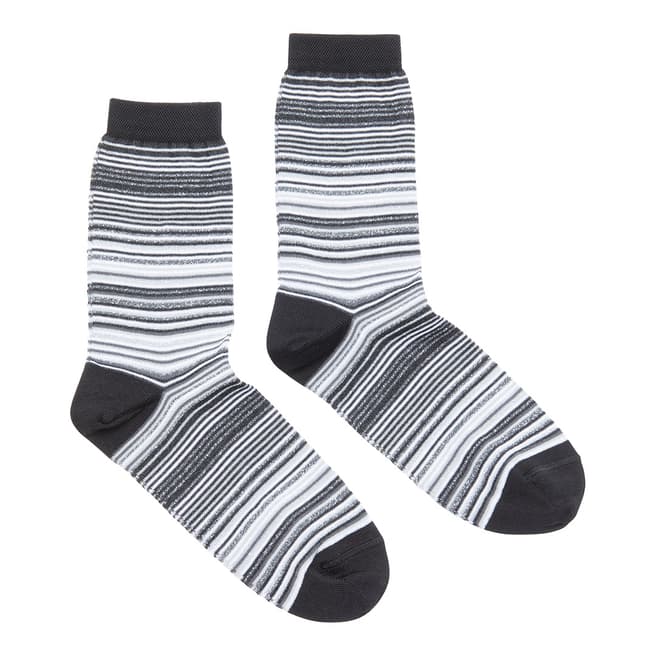 Missoni Black Glittery Knitted Sock