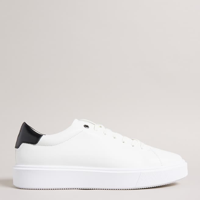 Ted Baker White Leather Breyon Platform Trainer