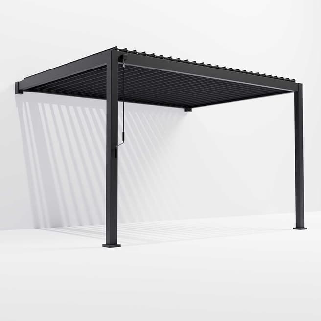 Nova Titan Wall Mounted Pergola - 4m x 3m Rec - Grey