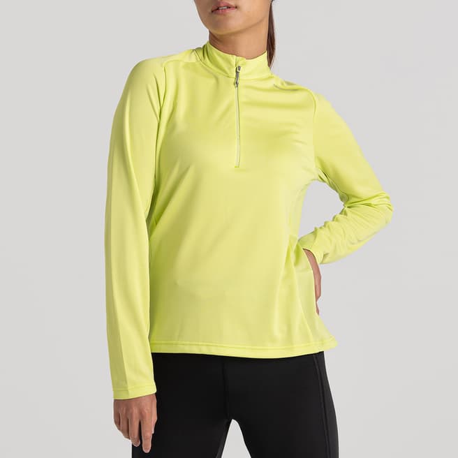 Craghoppers Lime Dynamic Half Zip Baselayer