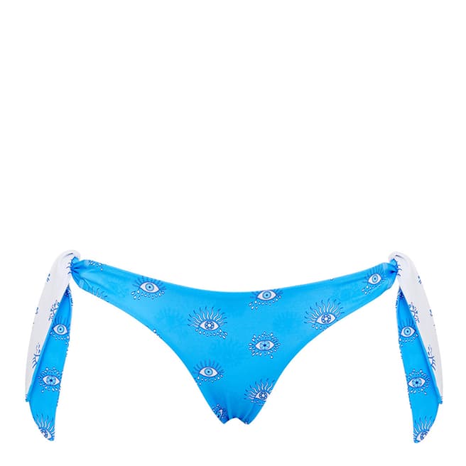 Paolita Blue & White Kaleidoscope Eyes Semira Reversible Bikini Bottom