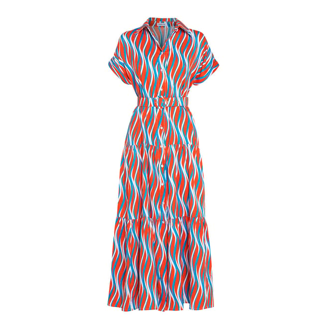 Paolita Red Multi Shifting Sands Antibes Dress