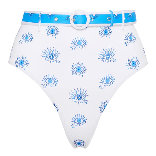 Paolita White Kaleidoscope Eyes Gobi Bikini Bottom