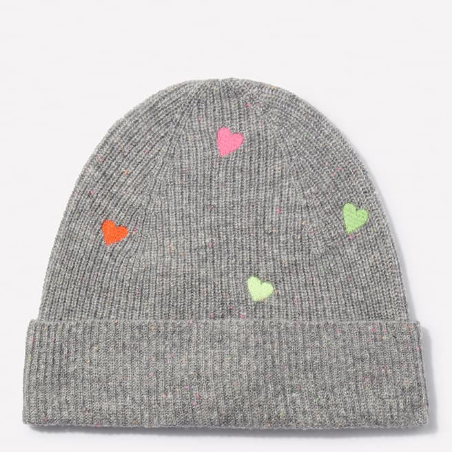 Scott & Scott London Festival Cashmere Embroidered Heart Hat